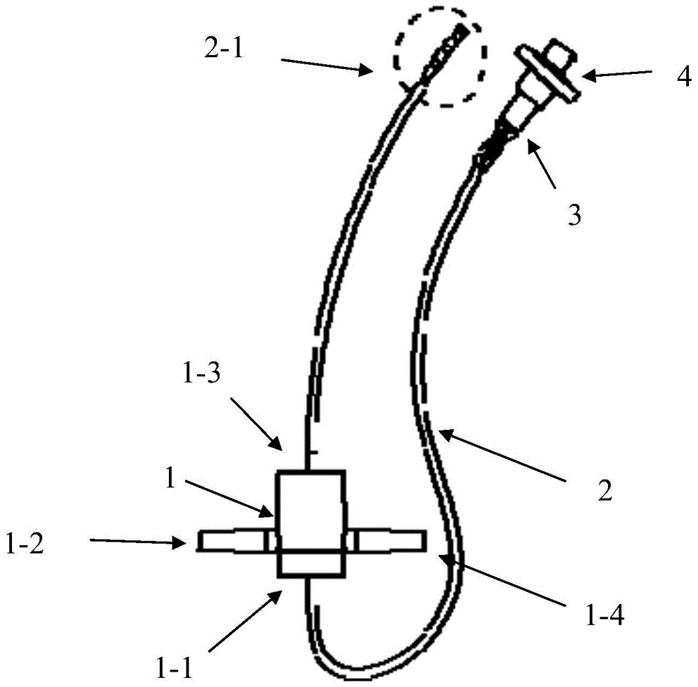 與CO<sub>2</sub>濃度監(jiān)測(cè)裝置相配套用的呼吸麻醉醫(yī)療器械組件的制作方法附圖