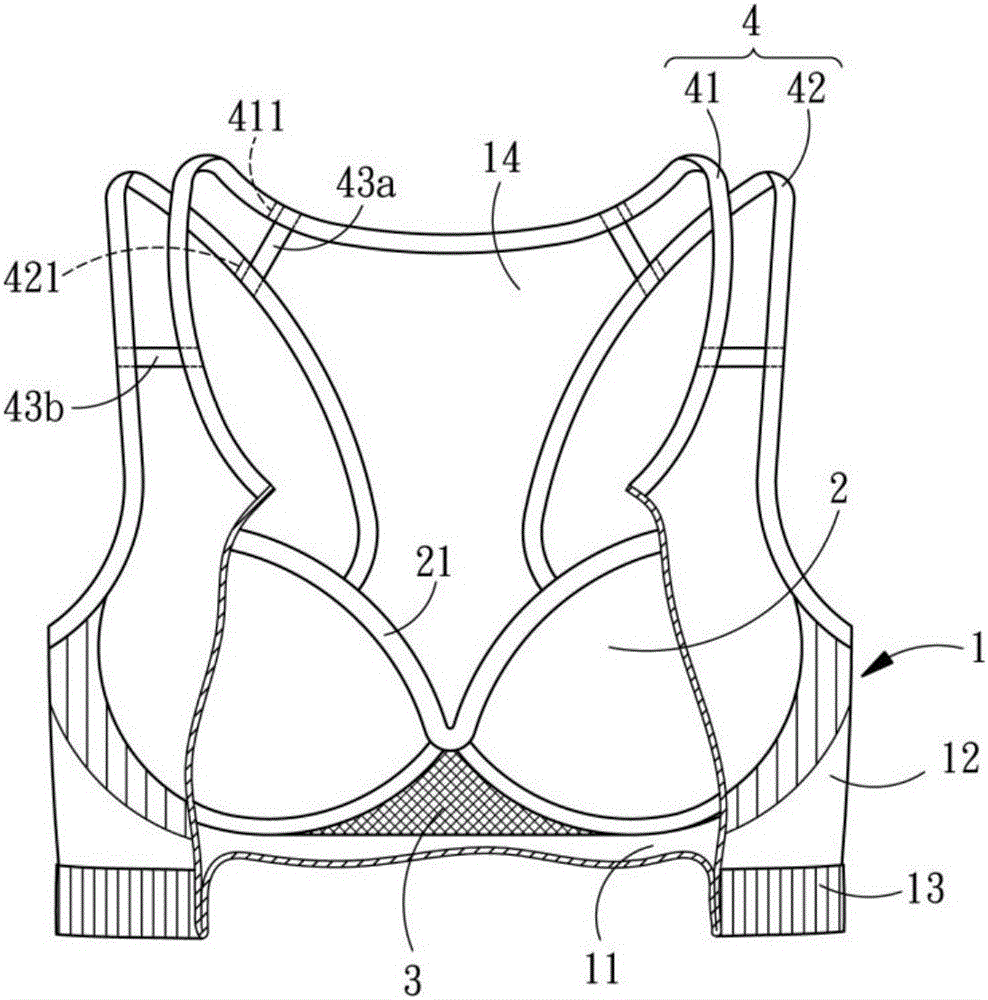 多功型運(yùn)動(dòng)內(nèi)衣改進(jìn)結(jié)構(gòu)的制作方法附圖