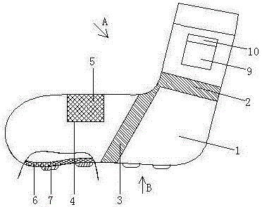 設(shè)有口袋的護(hù)踝功能運(yùn)動(dòng)襪的制作方法附圖