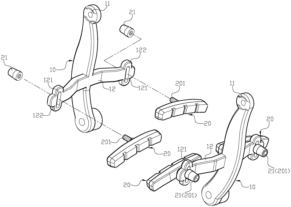 車用剎車夾具結(jié)構(gòu)的制作方法附圖