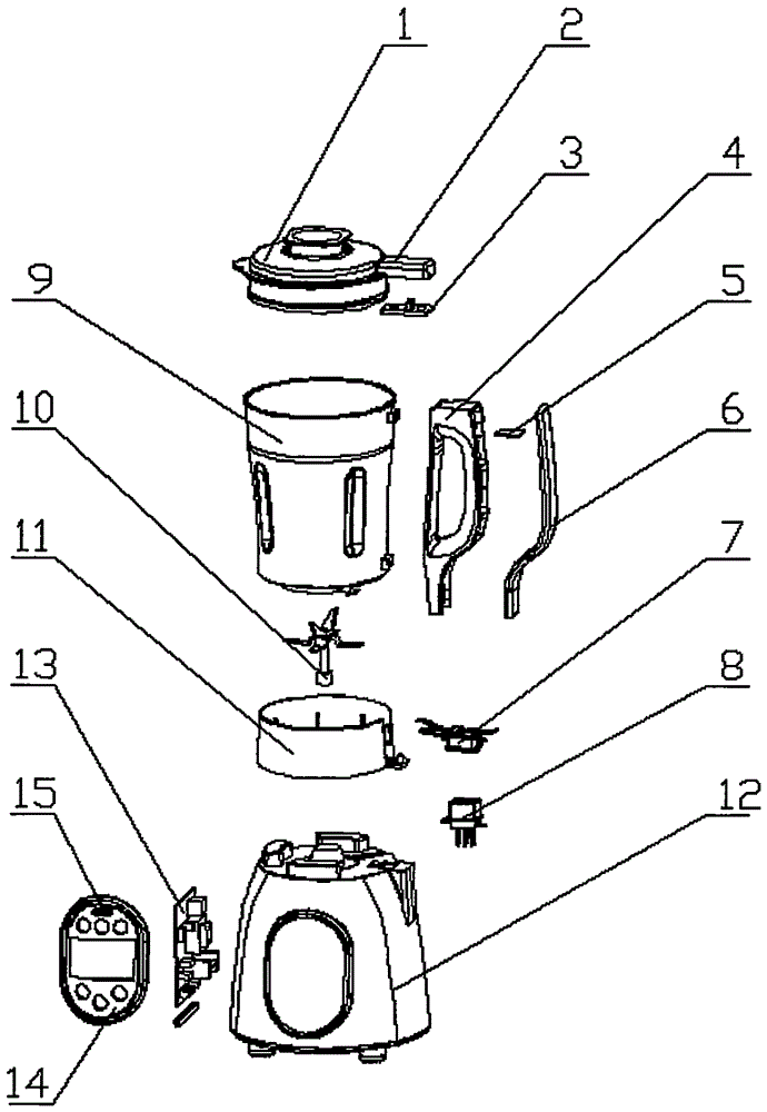 一種破壁料理機(jī)的開(kāi)關(guān)保護(hù)結(jié)構(gòu)的制作方法附圖