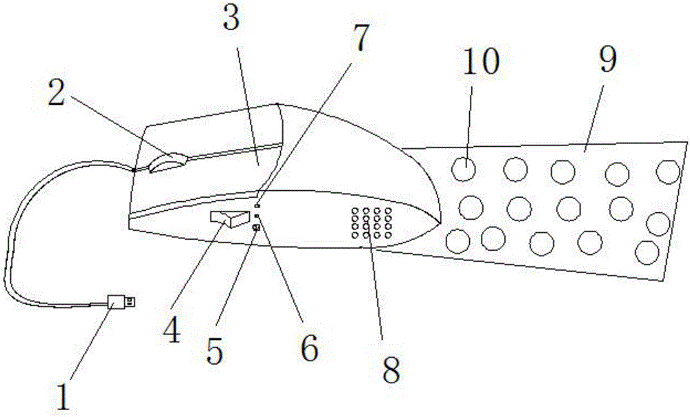 一種可以按摩取暖鼠標(biāo)的制作方法附圖