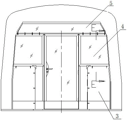 一種軌道車輛跨坐式后端墻結(jié)構(gòu)的制作方法附圖