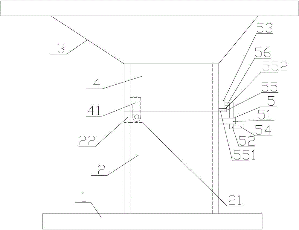 一種可翻轉(zhuǎn)的襪子縫頭機機架的制作方法附圖