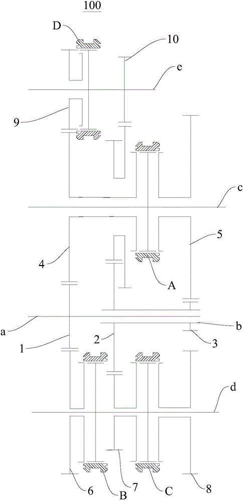 變速器以及具有其的混合動(dòng)力系統(tǒng)的制作方法附圖