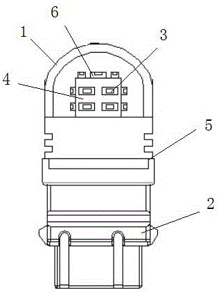 3156和3157汽車led轉(zhuǎn)向剎車照明燈的制作方法附圖